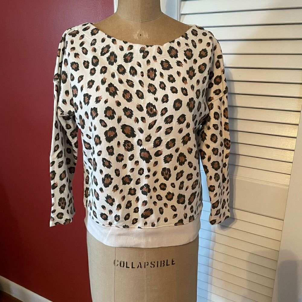 J CREW | animal print boxy sweatshirt S